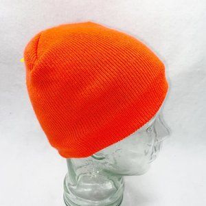 🆓🚧 Polar Knits Blaze Orange Fleece Lined Beanie Hat Hunting Hunter Season🆓$25